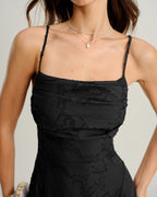 Ambra | Vestido lencero largo de jacquard