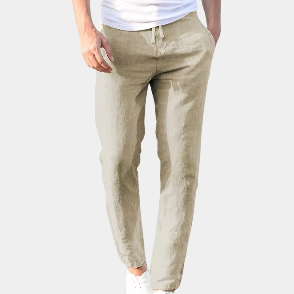 Luigi | Pantalón ligero de lino con cordón