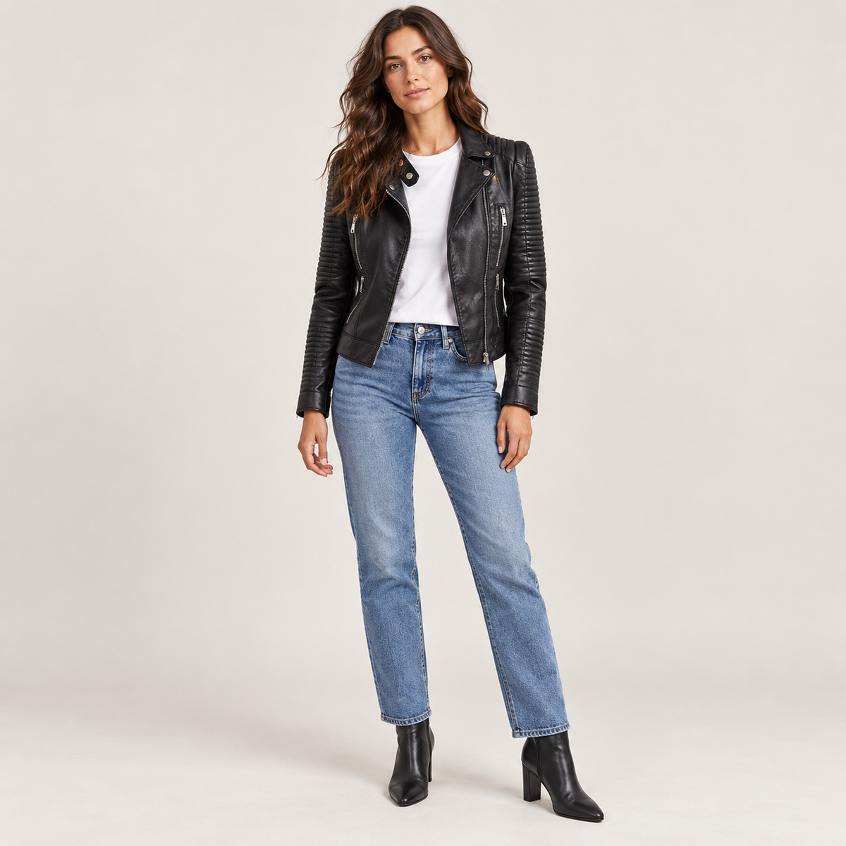 Mercedes | Cazadora biker de polipiel