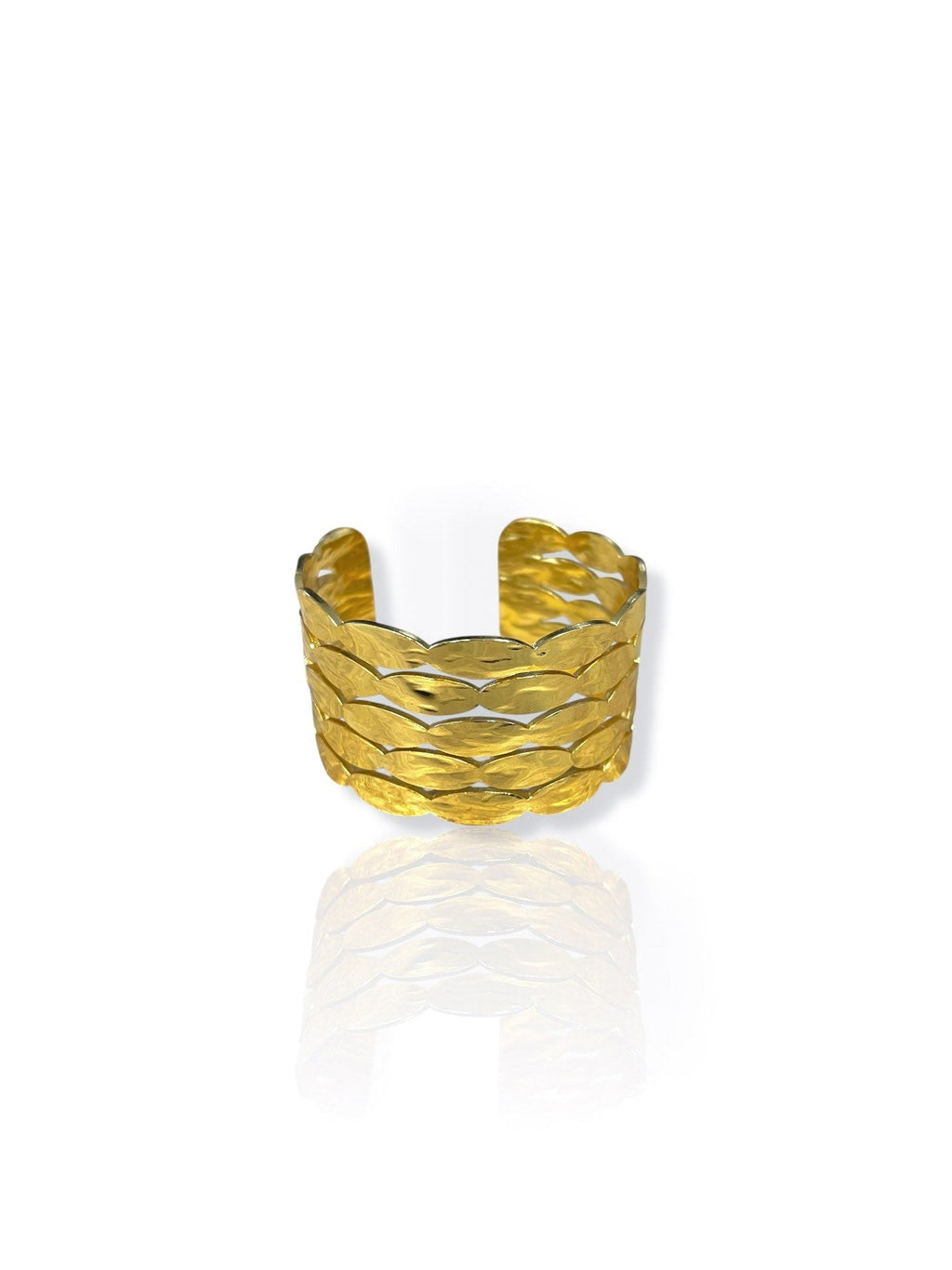 Topacio | Brazalete de óvalos dorado