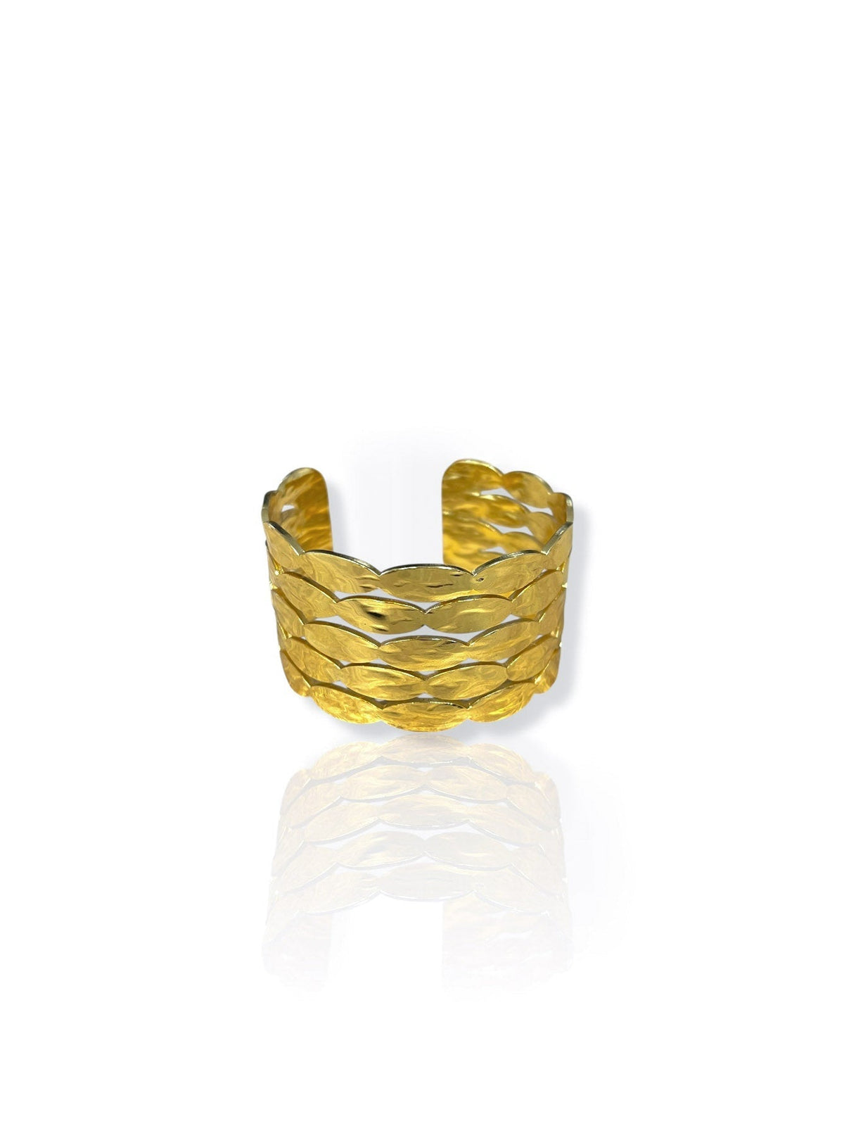 Topacio | Brazalete de óvalos dorado