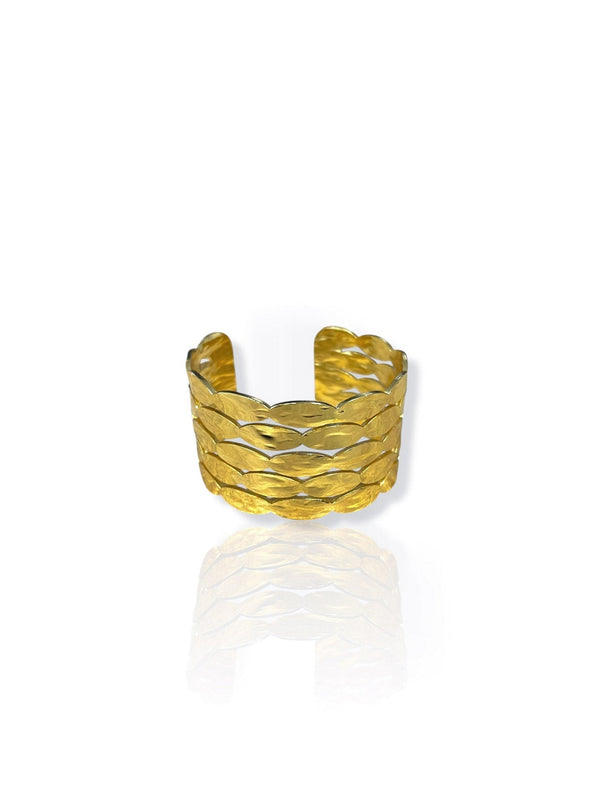 Topacio | Brazalete de óvalos dorado