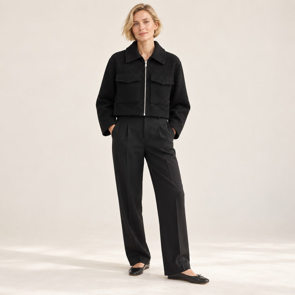 Araceli | Chaqueta bouclé con cremallera