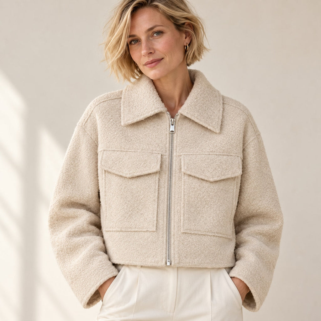 Araceli | Chaqueta bouclé con cremallera