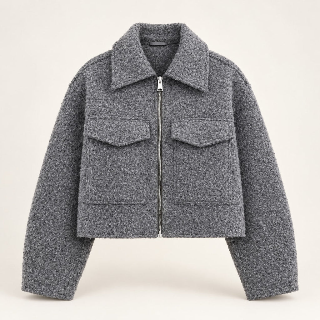 Araceli | Chaqueta bouclé con cremallera
