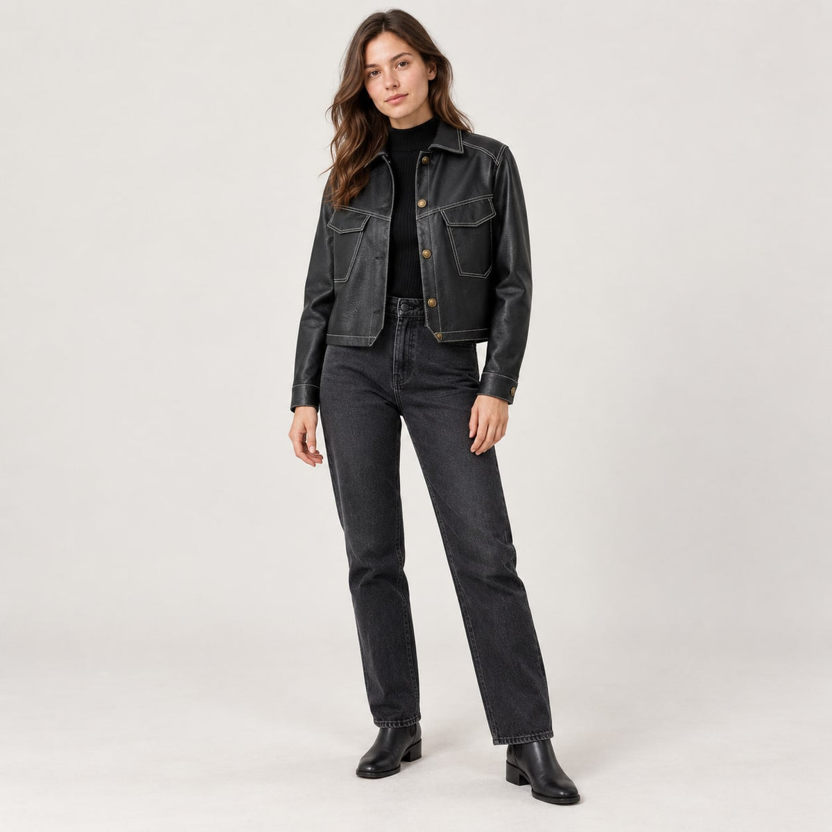 Consuelo | Chaqueta camisera de polipiel