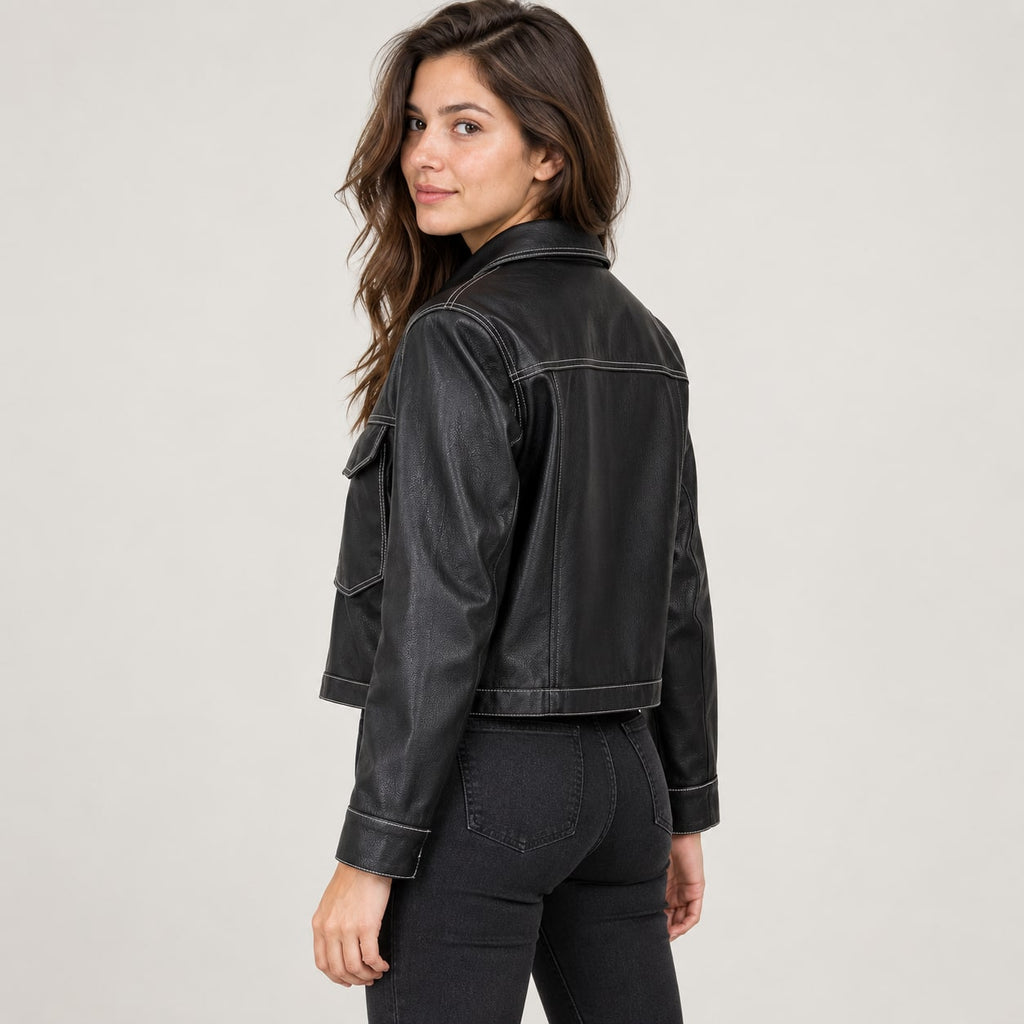Consuelo | Chaqueta camisera de polipiel