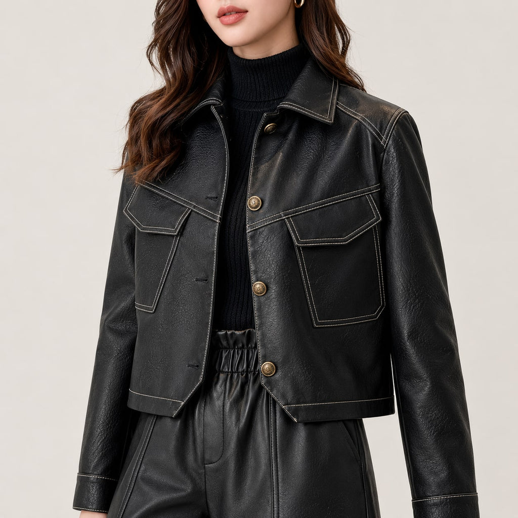 Consuelo | Chaqueta camisera de polipiel