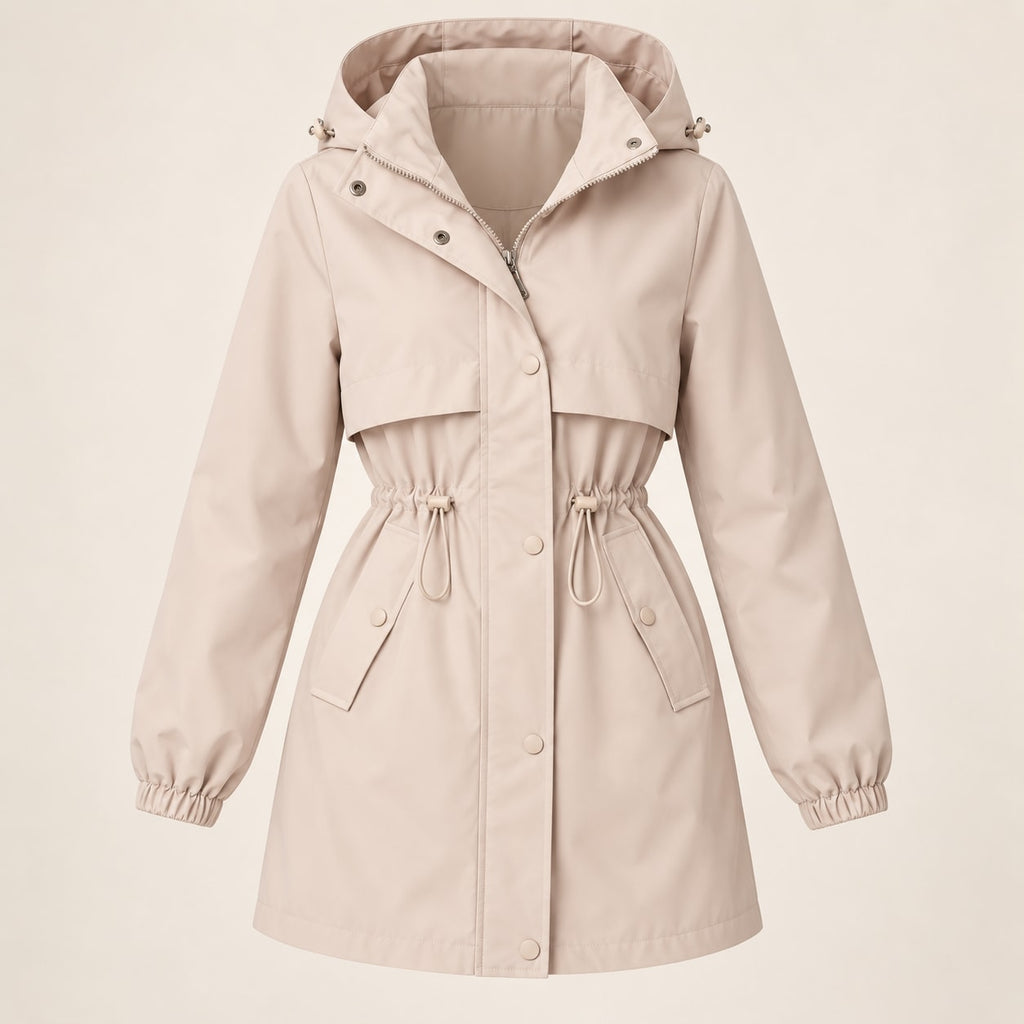Abril | Parka con capucha y cintura ajustable