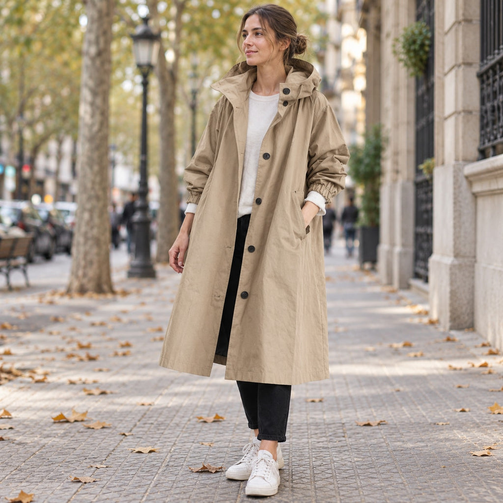 Andrea | Parka larga oversize con capucha