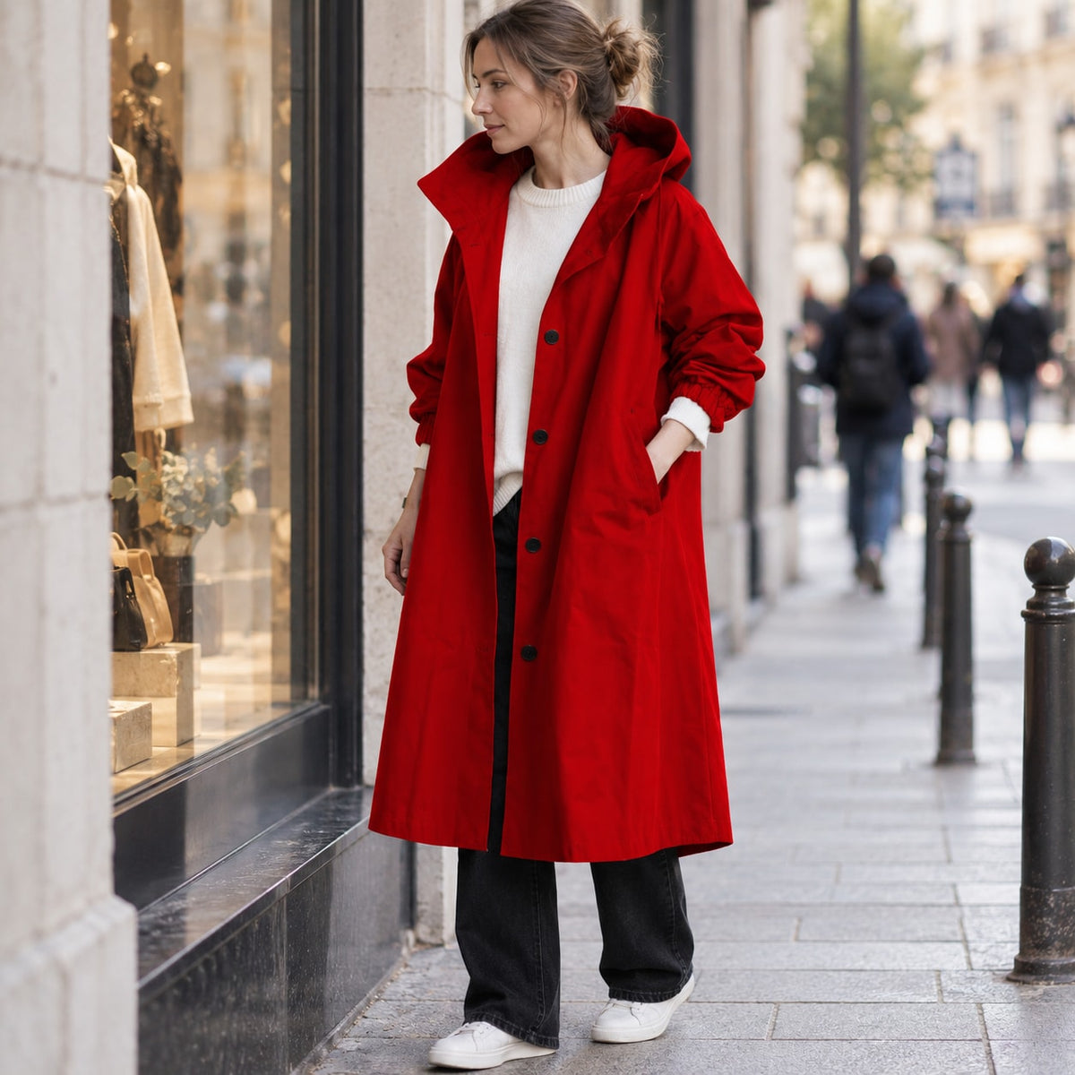 Andrea | Parka larga oversize con capucha