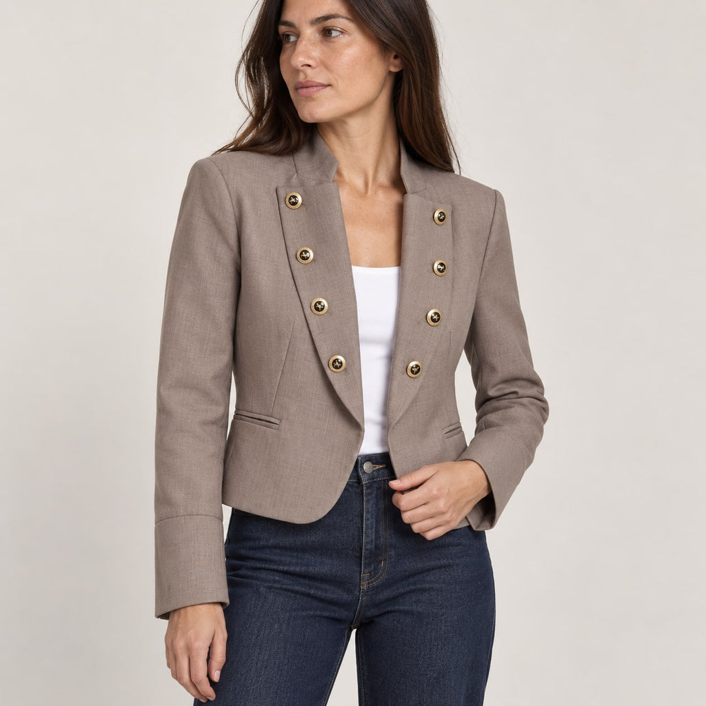 Encarna | Blazer militar con botones dorados