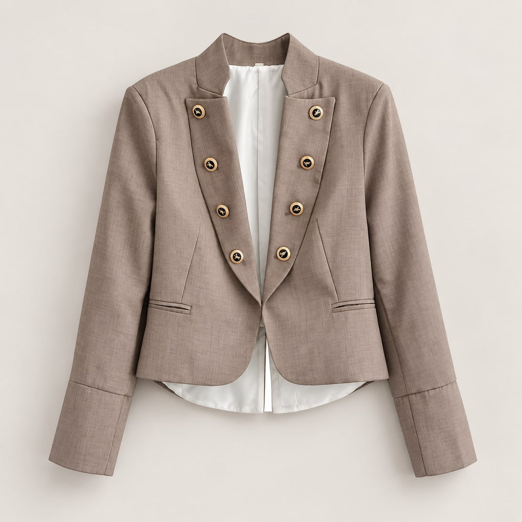 Encarna | Blazer militar con botones dorados