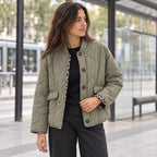 Maite | Chaqueta guateada con forro de leopardo