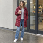 Judith | Chaquetón largo de plumón con capucha