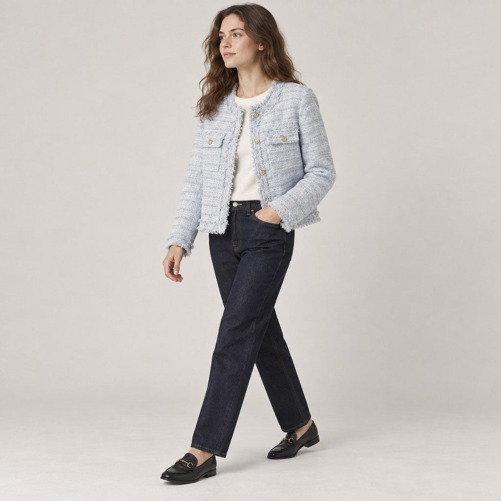 Tatiana | Chaqueta tweed con flecos