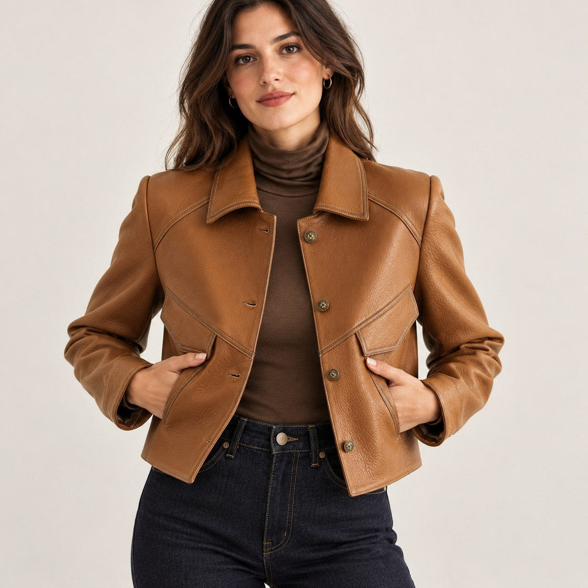 Consuelo | Chaqueta camisera de polipiel