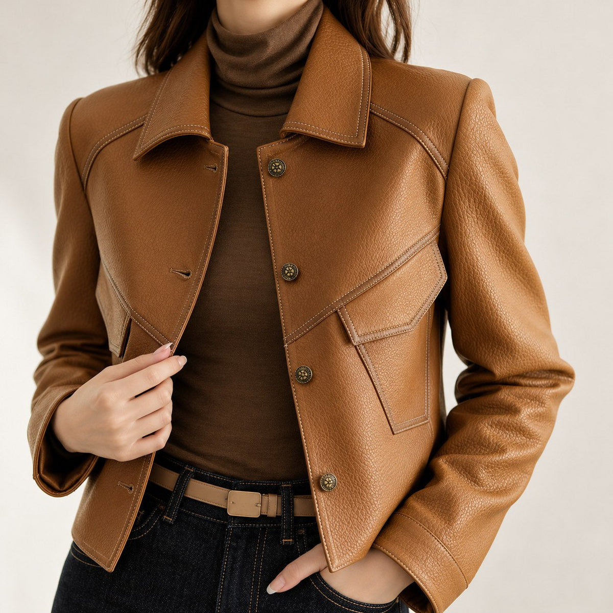 Consuelo | Chaqueta camisera de polipiel