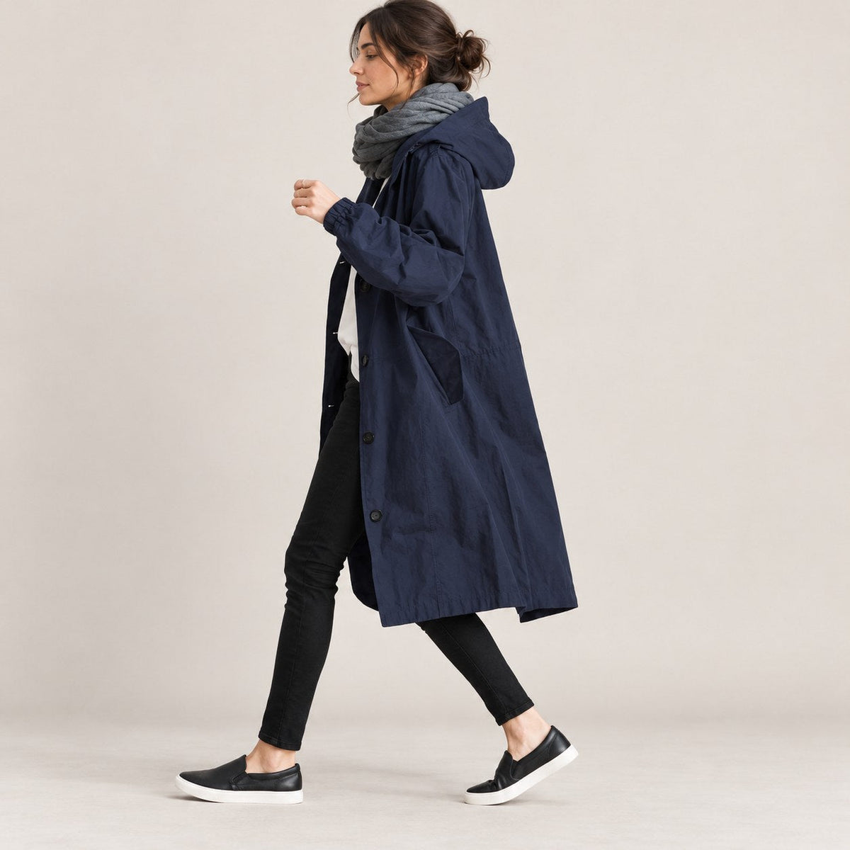 Andrea | Parka larga oversize con capucha