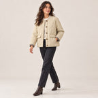 Maite | Chaqueta guateada con forro de leopardo