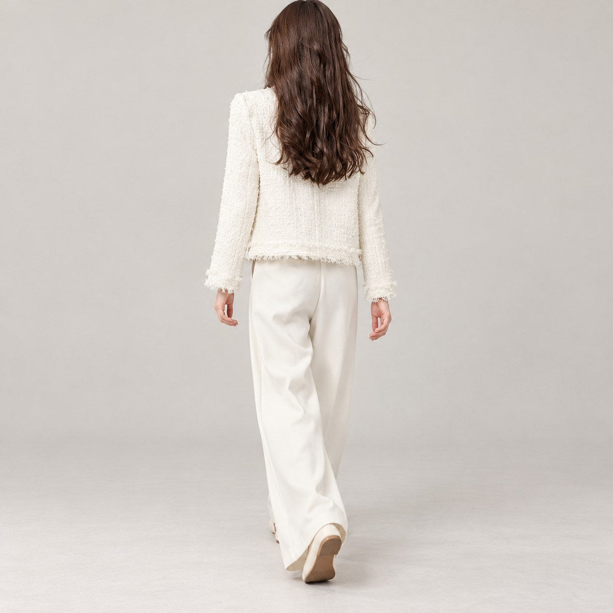 Tatiana | Chaqueta tweed con flecos