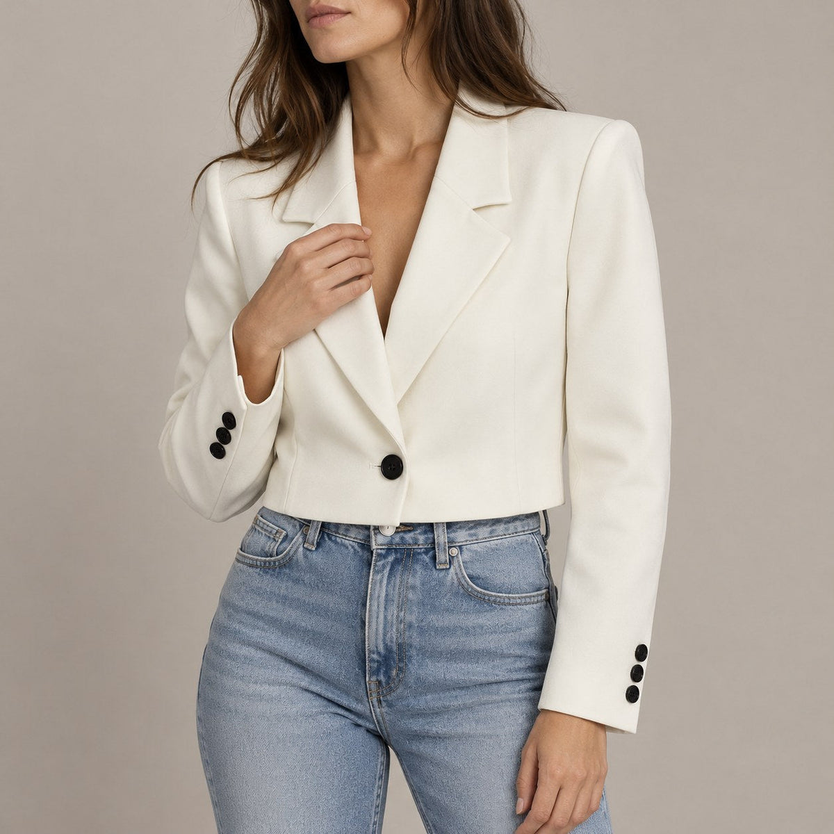 Magdalena | Blazer crop de un botón