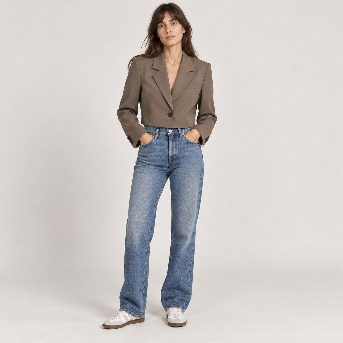 Magdalena | Blazer crop de un botón