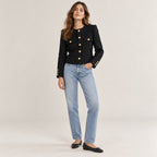Soledad | Chaqueta tweed con botones dorados