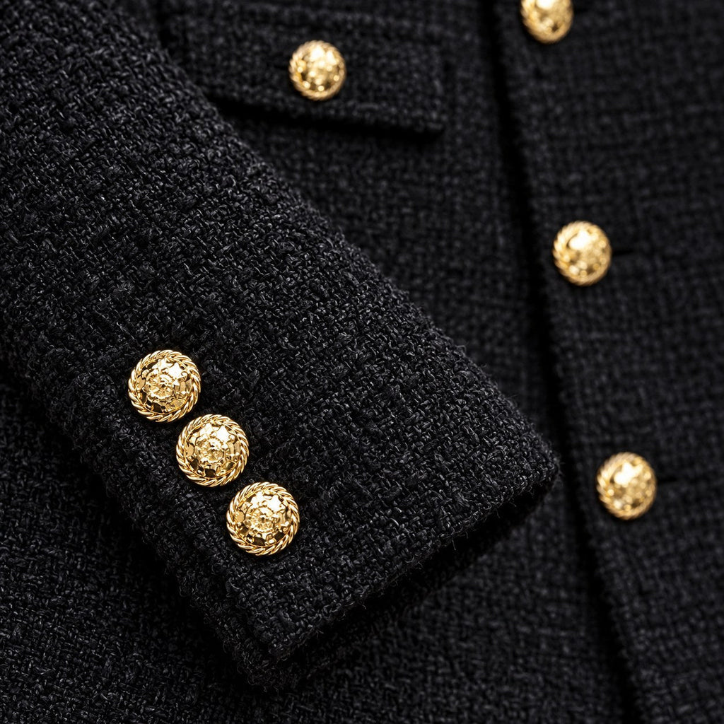 Soledad | Chaqueta tweed con botones dorados