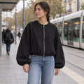 Cecilia | Bomber cropped deportivo