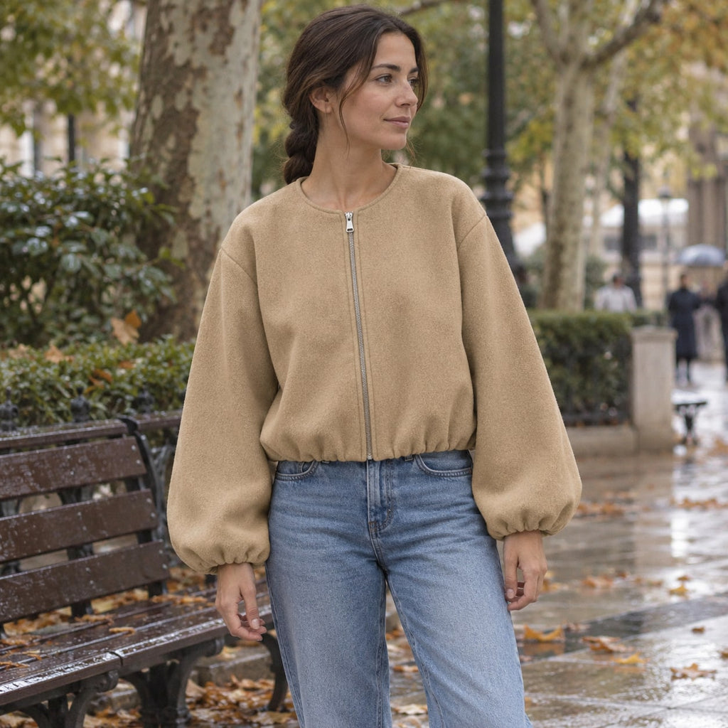 Cecilia | Bomber cropped deportivo