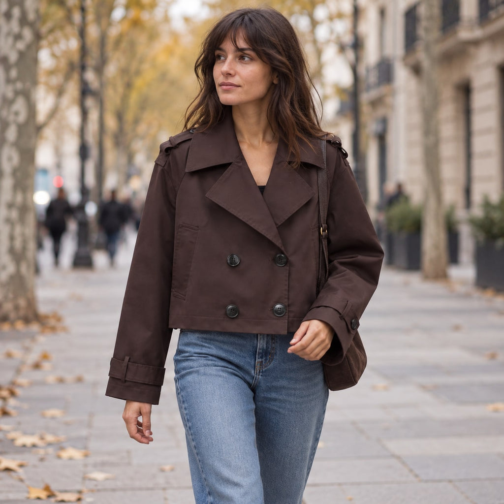 Gemma | Trench corto oversize doppiopetto