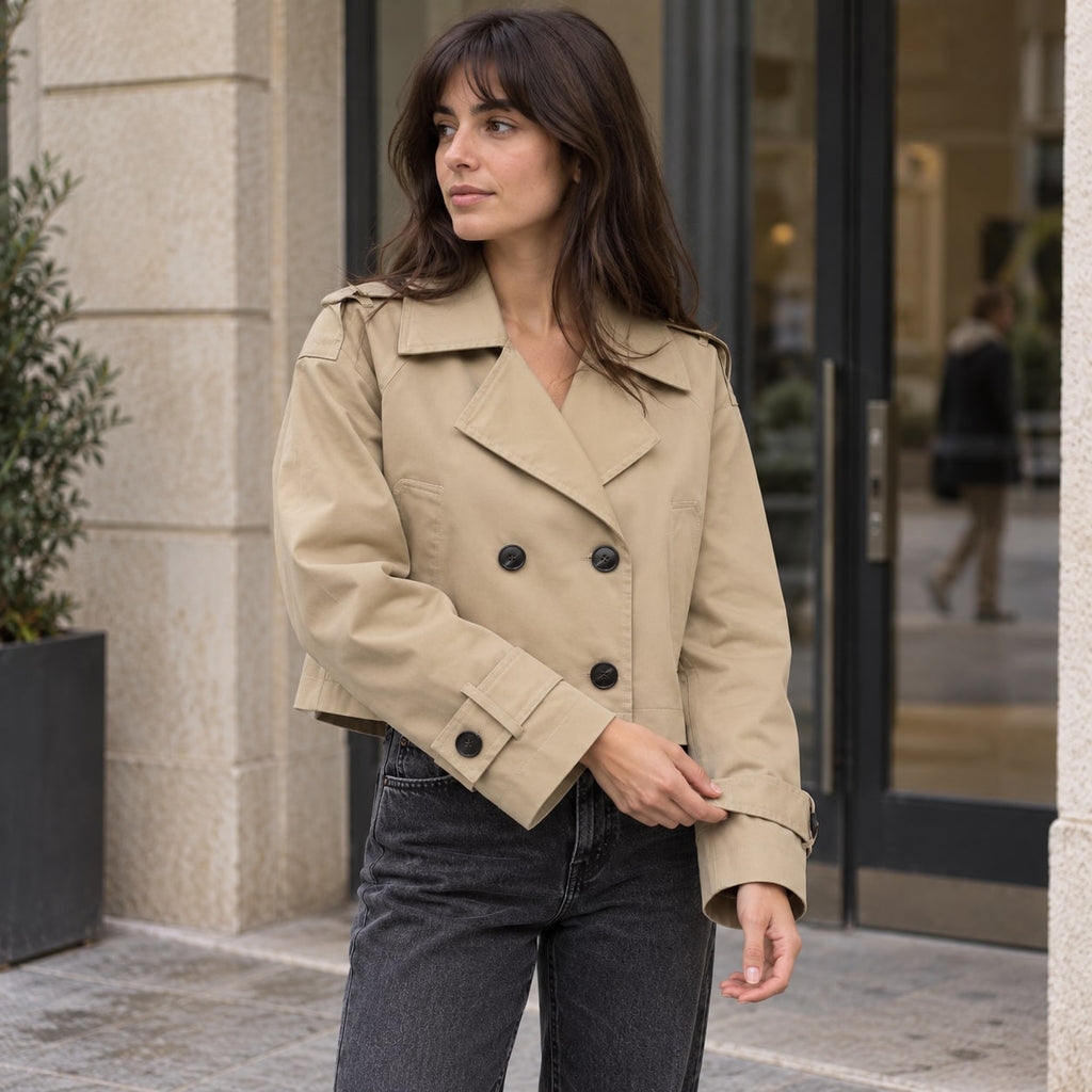 Gemma | Trench corto oversize doppiopetto