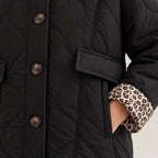 Maite | Chaqueta guateada con forro de leopardo