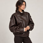 Adela | Chaqueta motera oversize de polipiel