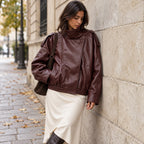 Adela | Chaqueta motera oversize de polipiel