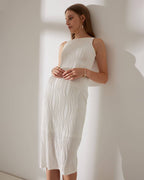 Vestido camiseta con textura de ondas de agua