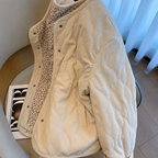 Sonia | Chaqueta guateada beige con forro de flores
