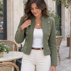 Teresa | Chaqueta militar cruzada con botones dorados