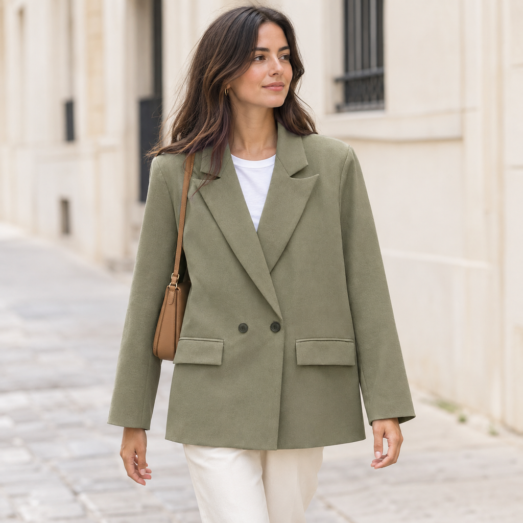 Miriam | Blazer cruzado oversize con bolsillos