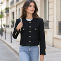 Soledad | Chaqueta tweed con botones dorados