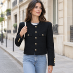 Soledad | Chaqueta tweed con botones dorados