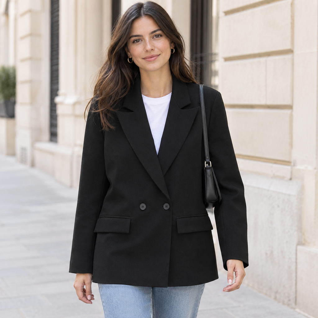 Miriam | Blazer cruzado oversize con bolsillos