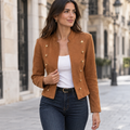 Teresa | Chaqueta militar cruzada con botones dorados