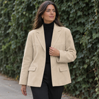 Yolanda | Blazer de antelina con bolsillos