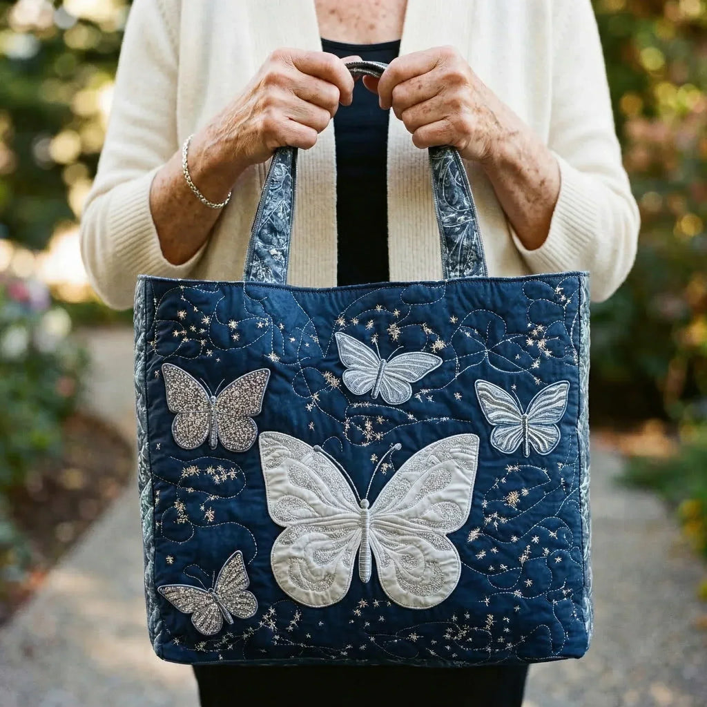 Bolso artesanal Mariposa plateada