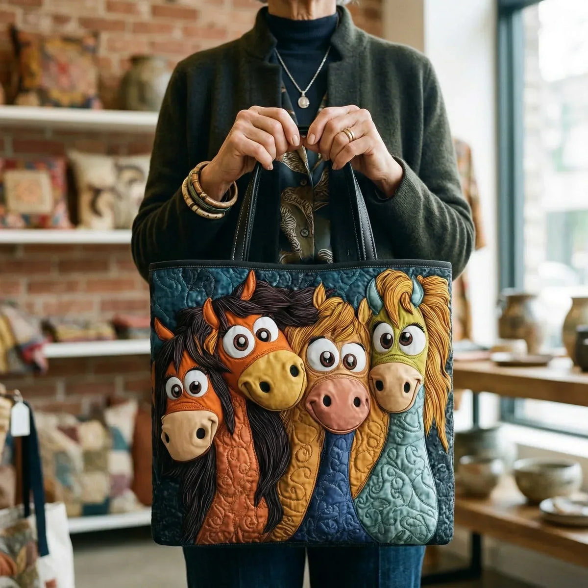 Bolso artesanal Ponis juguetones