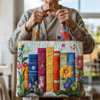 Bolso artesanal Biblioteca floral