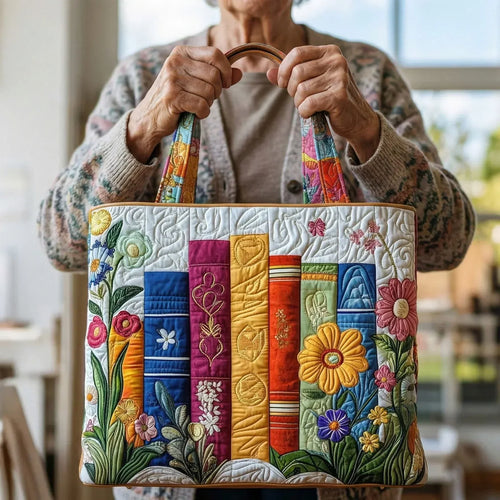 Bolso artesanal Biblioteca floral