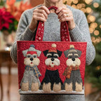 Bolso artesanal Trío de schnauzers